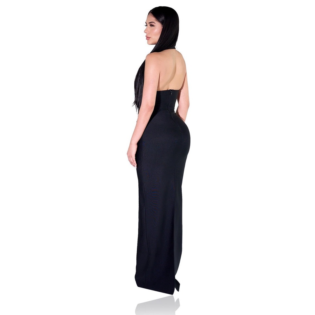 Yg Collection Gianna Halter Gown Black Xl New With Tags — image 3 of 7